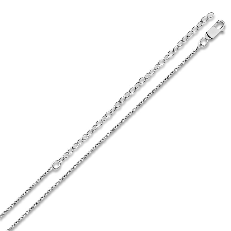 Main Image 3 of Initial Heart Necklace Sterling Silver 18"
