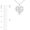 Thumbnail Image 4 of Initial Heart Necklace Sterling Silver 18"