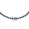 Thumbnail Image 3 of Natural Blue Sapphire Line Bracelet 14K White Gold 7"