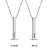 Thumbnail Image 3 of Engravable Stick Necklace 14K White Gold 20"