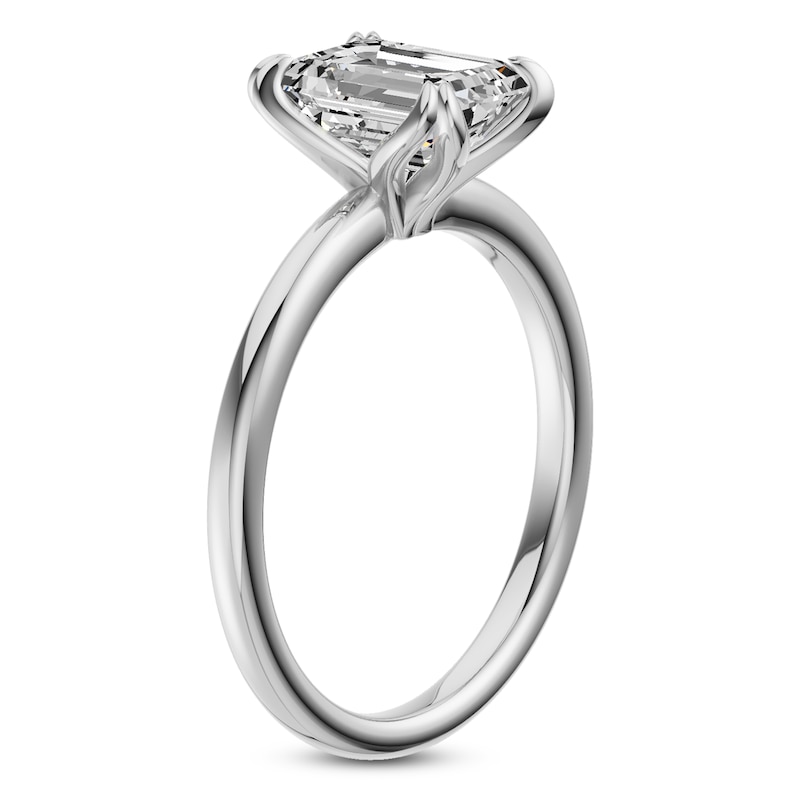 Main Image 2 of Certified Emerald-Cut Diamond Solitaire Engagement Ring 2 ct tw 18K White Gold (SI2/G)