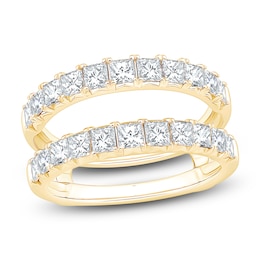 Princess-Cut Lab-Grown Diamond Enhancer Ring 2 ct tw 14K Yellow  Gold