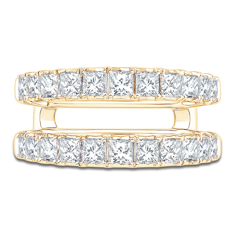Main Image 3 of Princess-Cut Lab-Grown Diamond Enhancer Ring 2 ct tw 14K Yellow  Gold