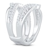 Thumbnail Image 2 of Certified Diamond Chevron Enhancer Ring 1 ct tw 14K White Gold