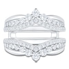 Thumbnail Image 3 of Certified Diamond Chevron Enhancer Ring 1 ct tw 14K White Gold