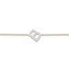 Thumbnail Image 2 of Diamond Initial B Bracelet 1/15 ct tw 10K Yellow Gold 7.5"