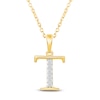 Thumbnail Image 1 of Diamond Initial T Necklace 1/20 ct tw 10K Yellow Gold 18"