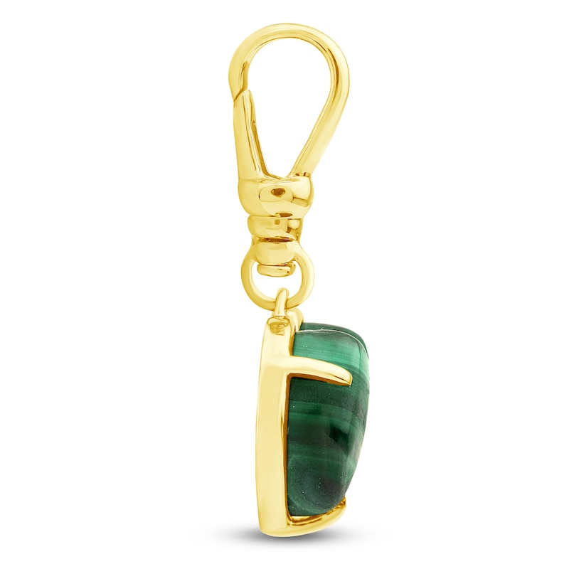 Main Image 4 of Charm'd by Lulu Frost Heart-Shaped Natural Malachite Charm 10K Yellow Gold