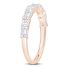 Thumbnail Image 2 of Round & Emerald-Cut Lab-Grown Diamond Alternating Anniversary Ring 1 ct tw 14K Rose Gold