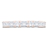 Thumbnail Image 3 of Round & Emerald-Cut Lab-Grown Diamond Alternating Anniversary Ring 1 ct tw 14K Rose Gold