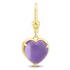 Thumbnail Image 1 of Charm'd by Lulu Frost Heart-Shaped Natural Amethyst Charm 10K Yellow Gold