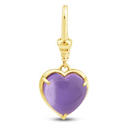 Charm'd by Lulu Frost Heart-Shaped Natural Amethyst Charm 10K Yellow Gold