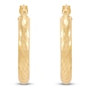 Thumbnail Image 1 of Diamond-Cut Hoop Earrings 10K Yellow Gold 15mm