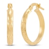 Thumbnail Image 2 of Diamond-Cut Hoop Earrings 10K Yellow Gold 15mm