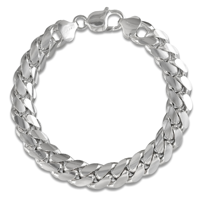 Main Image 1 of Miami Cuban Curb Chain Bracelet 9.9mm Solid Sterling Silver 8.5"
