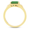 Thumbnail Image 2 of Baguette-Cut Brazilian Cruzeiro Tourmaline & Diamond Accent Ring 14K Yellow Gold