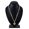 Thumbnail Image 4 of Pear-Shaped Natural Brazilian Cruzeiro Pink Tourmaline & Diamond Frame Necklace 1/10 ct tw 14K Yellow Gold 18"