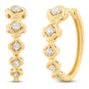 Thumbnail Image 2 of Unspoken Diamond Hoop Earrings 1/3 ct tw 14K Yellow Gold