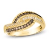 Thumbnail Image 1 of Le Vian Chocolate Diamond Crisscross Ring 1/3 ct tw 14K Honey Gold