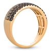 Thumbnail Image 2 of Le Vian Chocolate Ombré Diamond Multi-Row Ring 7/8 ct tw 14K Strawberry Gold