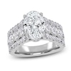 Thumbnail Image 1 of Oval-Cut Created By Jared Studio Lab-Grown Diamond Engagement Ring 3-3/4 ct tw 14K White Gold