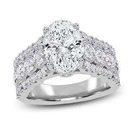 Oval-Cut Created By Jared Studio Lab-Grown Diamond Engagement Ring 3-3/4 ct tw 14K White Gold