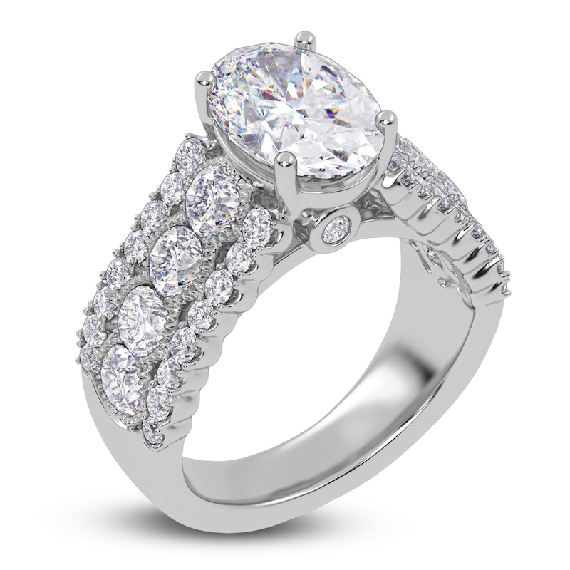 Main Image 2 of Oval-Cut Created By Jared Studio Lab-Grown Diamond Engagement Ring 3-3/4 ct tw 14K White Gold