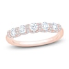 Thumbnail Image 1 of Certified Diamond Scalloped-Edge Anniversary Ring 1 ct tw 14K Rose Gold
