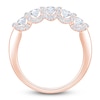 Thumbnail Image 2 of Certified Diamond Scalloped-Edge Anniversary Ring 1 ct tw 14K Rose Gold