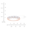 Thumbnail Image 4 of Certified Diamond Scalloped-Edge Anniversary Ring 1 ct tw 14K Rose Gold
