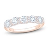 Thumbnail Image 1 of Certified Diamond Scalloped-Edge Anniversary Ring 1-1/2 ct tw 14K Rose Gold
