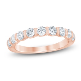 Certified Diamond Anniversary Ring 1 ct tw 14K Rose Gold