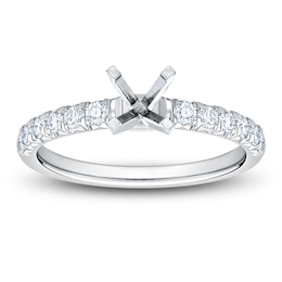 Certified Diamond Engagement Ring Setting 1/2 ct tw 14K White Gold