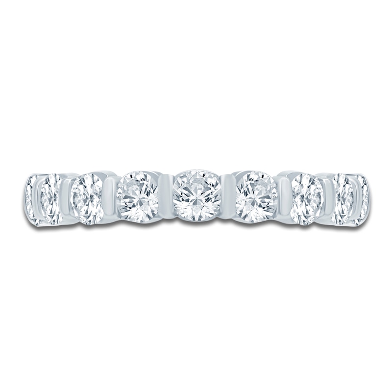 Main Image 3 of Certified Diamond Anniversary Ring 1 ct tw 14K White Gold