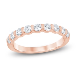 Certified Diamond Anniversary Ring 3/4 ct tw 14K Rose Gold