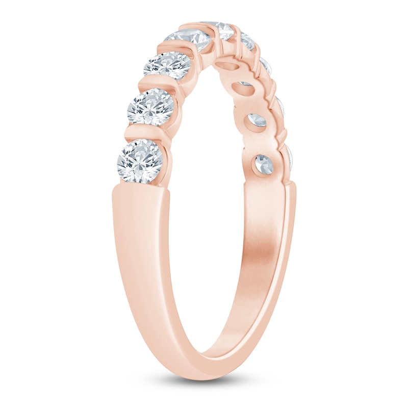 Main Image 2 of Certified Diamond Anniversary Ring 3/4 ct tw 14K Rose Gold