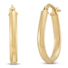 Thumbnail Image 2 of Hollow Oval Tube Hoop Earrings 14K Yellow Gold 17mm