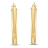 Thumbnail Image 3 of Hollow Oval Tube Hoop Earrings 14K Yellow Gold 17mm