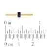 Thumbnail Image 3 of Baguette-Cut Natural Blue Sapphire Solitaire Stackable Ring 10K Yellow Gold