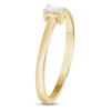 Thumbnail Image 2 of Baguette-Cut Natural White Opal Solitaire Stackable Ring 10K Yellow Gold