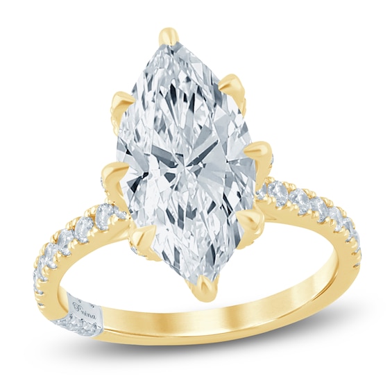 Pnina Tornai Lab-Grown Diamond Certified Marquise-Cut Engagement Ring 4-3/4 ct tw 14K Yellow Gold
