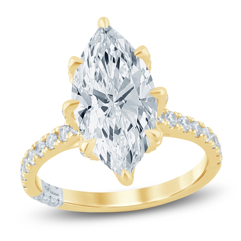 Main Image 1 of Pnina Tornai Lab-Grown Diamond Certified Marquise-Cut Engagement Ring 4-3/4 ct tw 14K Yellow Gold