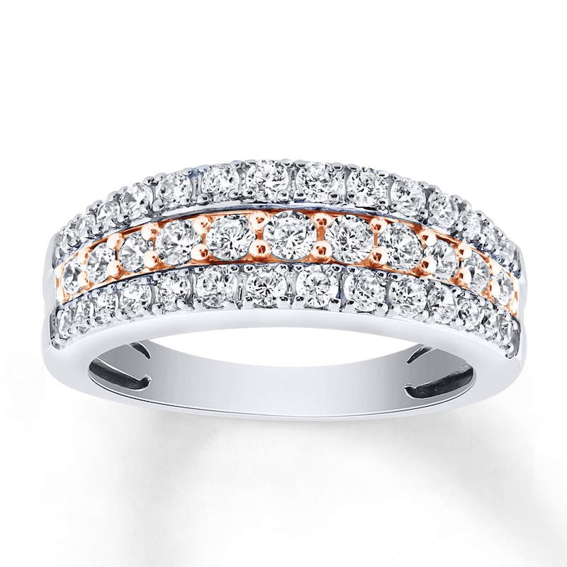 Diamond Anniversary Band 1 ct tw Round-cut 14K Two-tone Gold