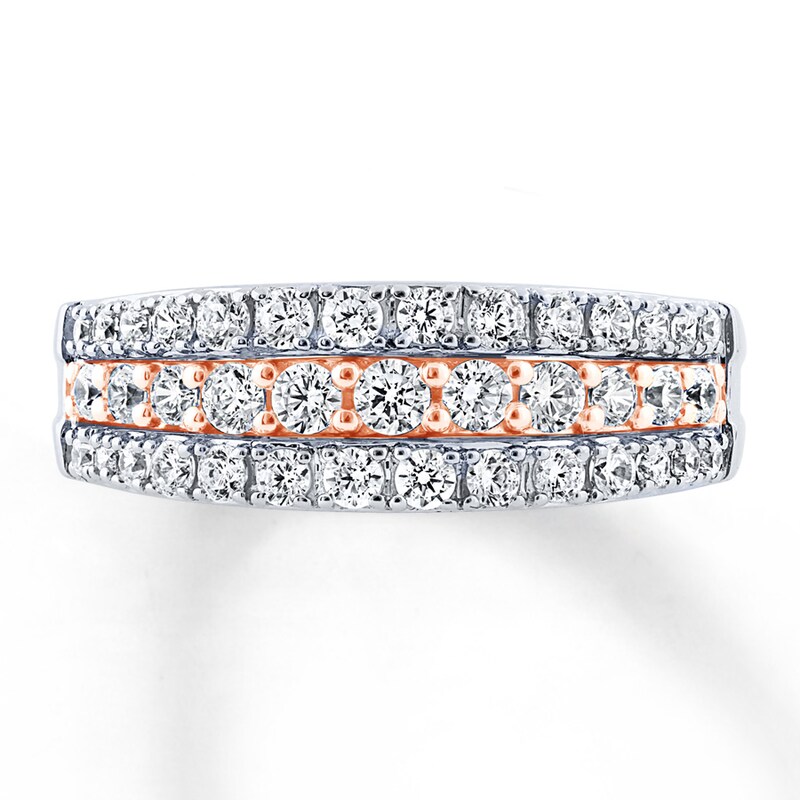 Diamond Anniversary Band 1 ct tw Round-cut 14K Two-tone Gold