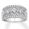 Thumbnail Image 0 of Diamond Anniversary Band 1 ct tw Princess/Round 14K White Gold