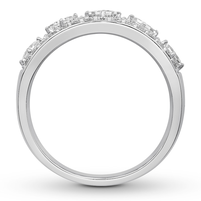 Diamond Anniversary Band 1 ct tw Princess/Round 14K White Gold
