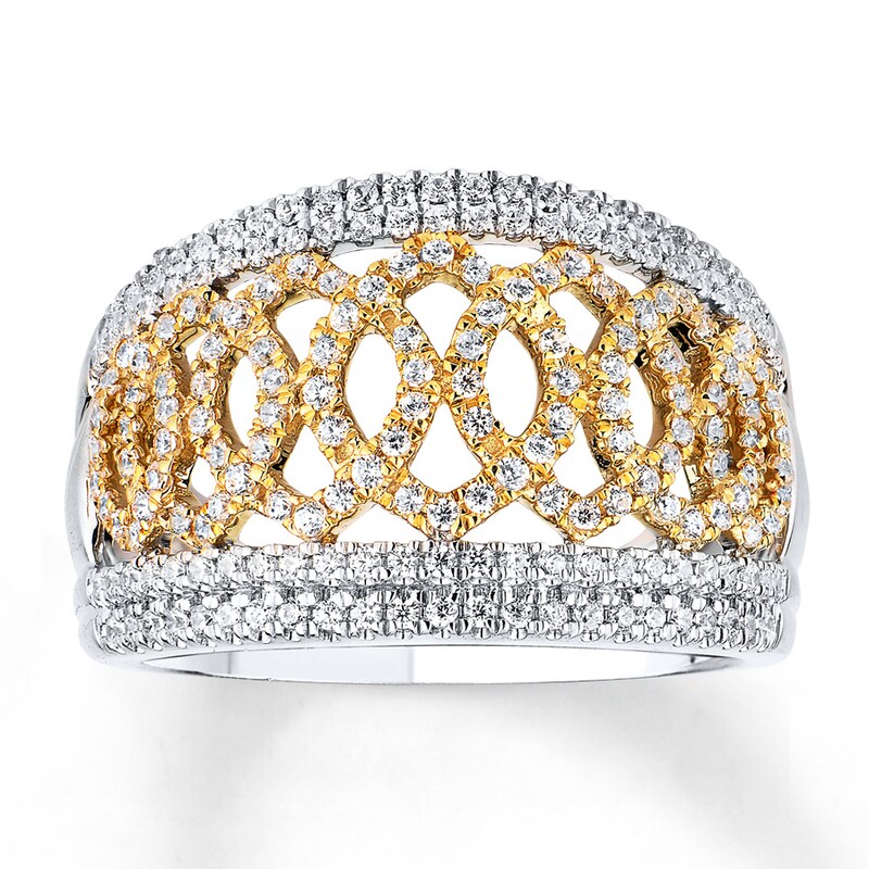 Main Image 1 of Diamond Anniversary Band 3/4 ct tw Round-cut 14K Two-Tone Gold