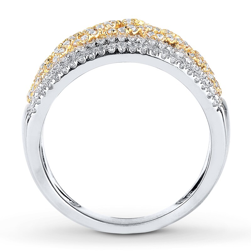 Diamond Anniversary Band 3/4 ct tw Round-cut 14K Two-Tone Gold