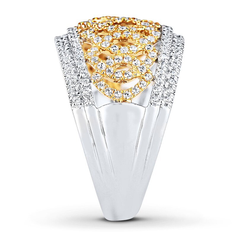 Main Image 3 of Diamond Anniversary Band 3/4 ct tw Round-cut 14K Two-Tone Gold