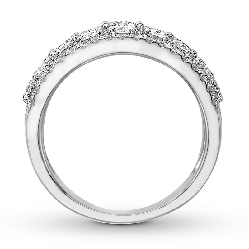 Diamond Anniversary Band 1-3/4 ct tw Round-cut 14K White Gold